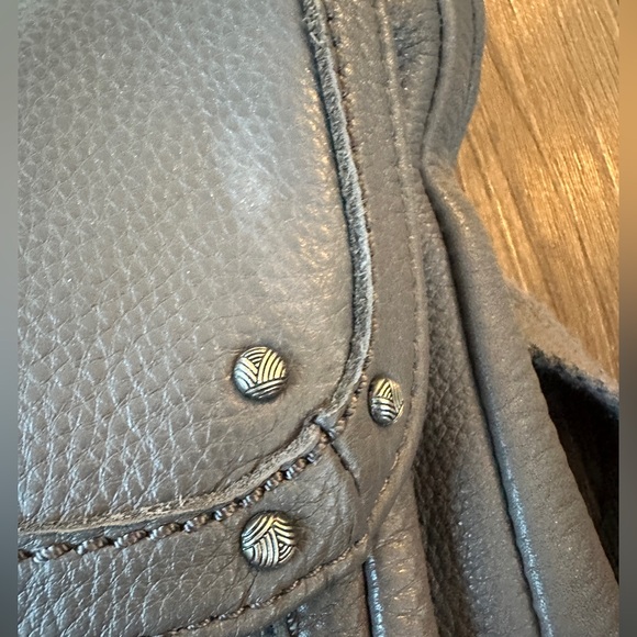 Vintage The Sak Charcoal Leather Backpack - Picture 3 of 7